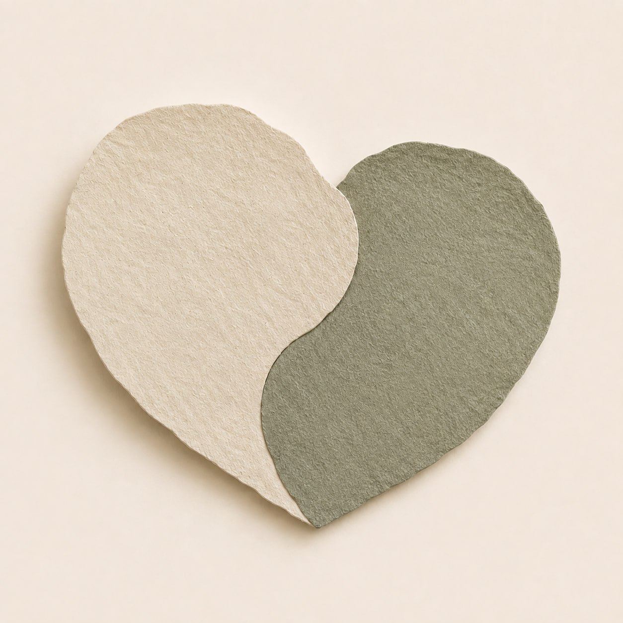 Two overlapping circles with a heart