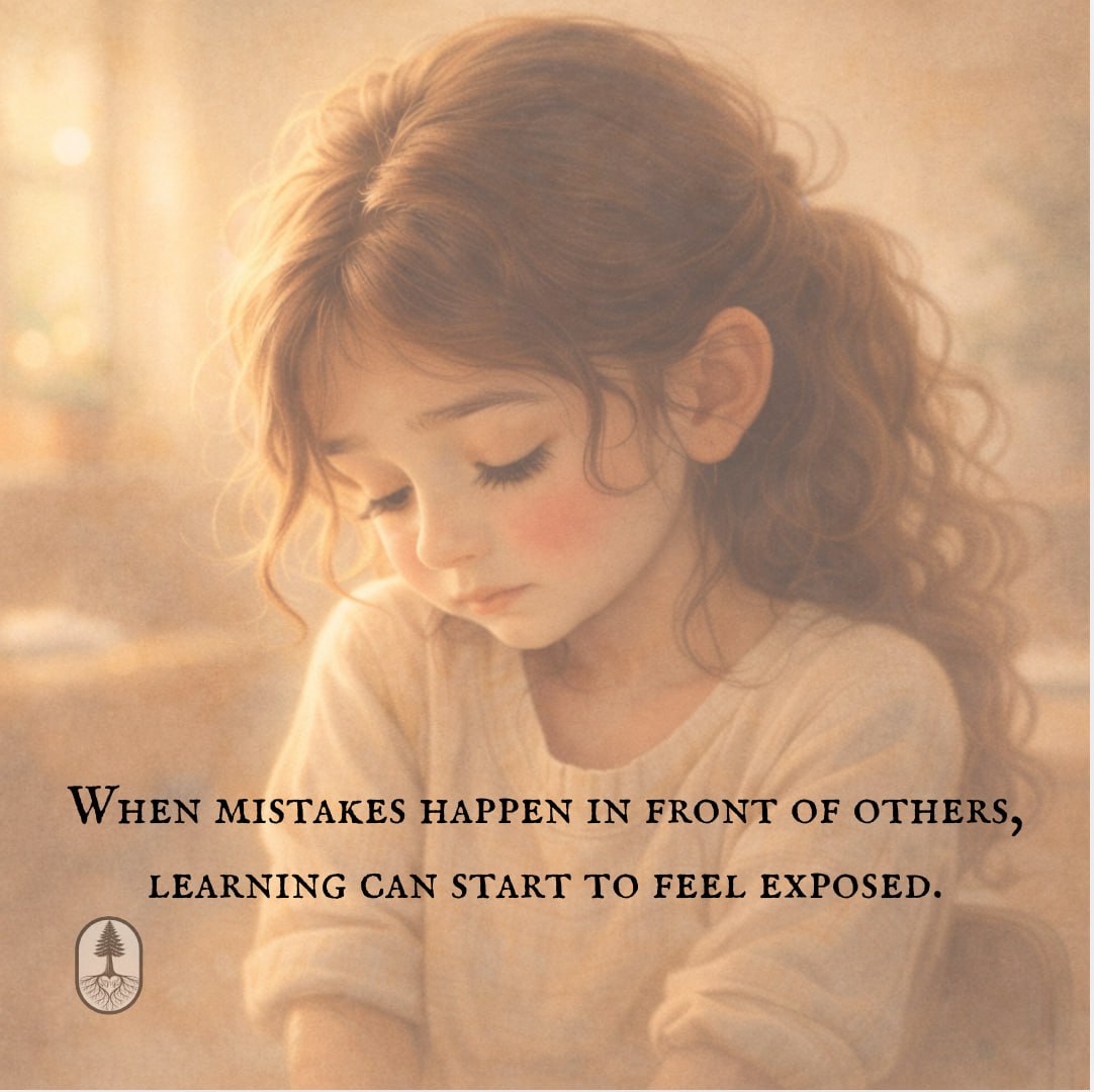 When mistakes happen in front of others, learning can start to feel exposed