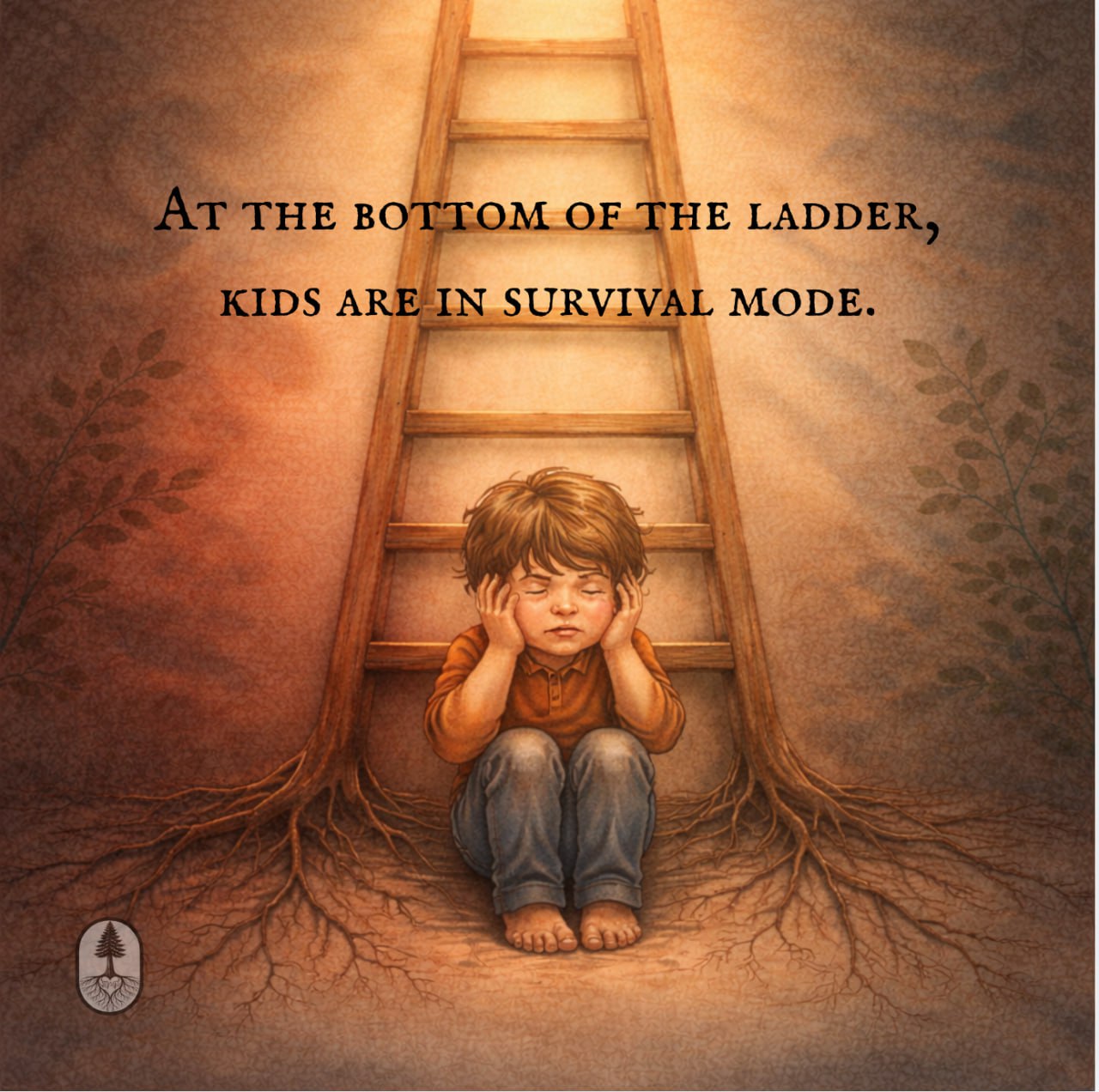 At the bottom of the ladder, kids are in survival mode